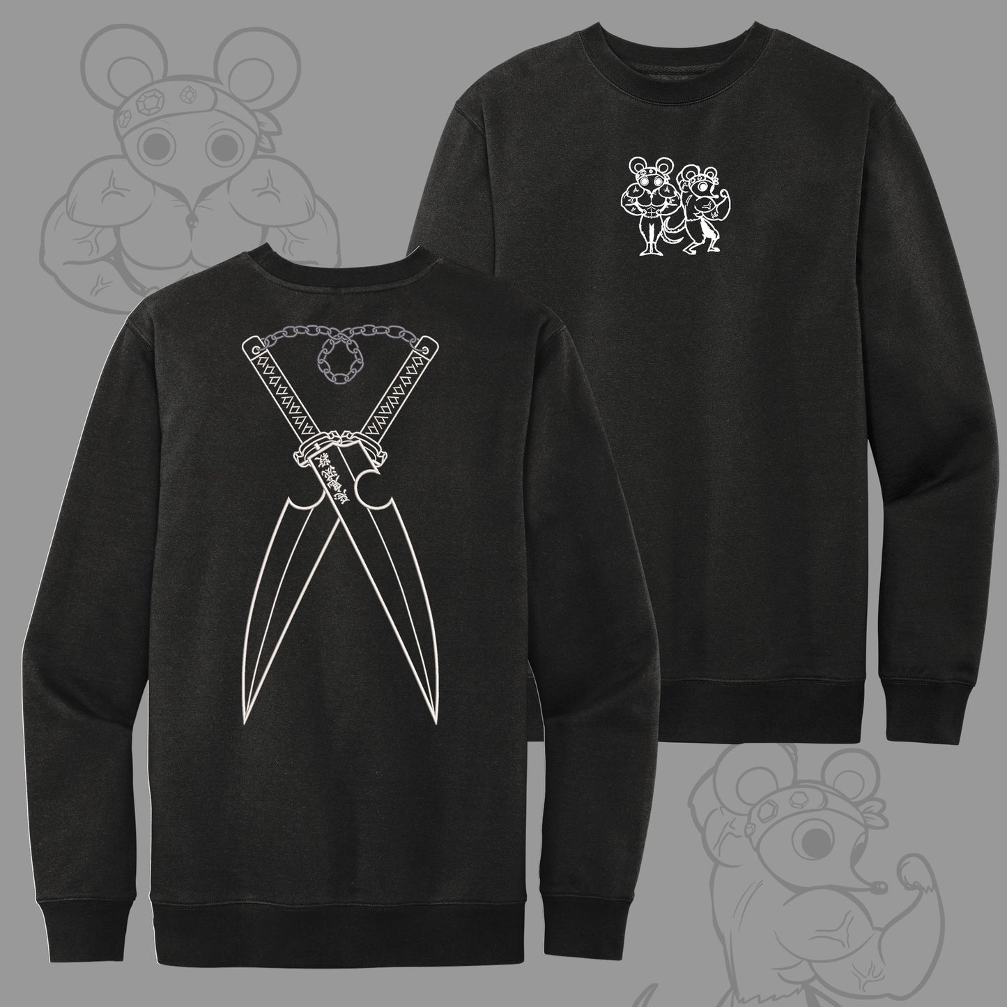 The God of Flashiness Embroidered Crewneck/Hoodie
