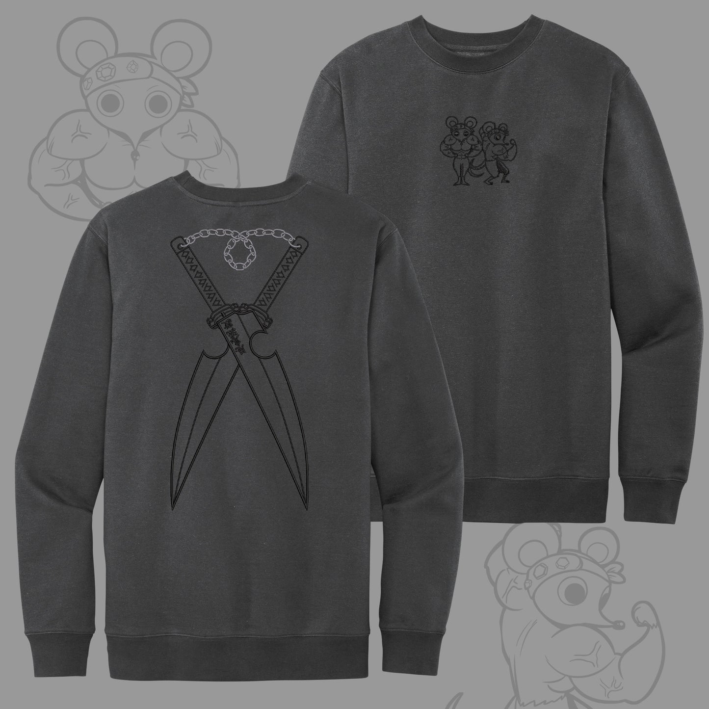 The God of Flashiness Embroidered Crewneck/Hoodie