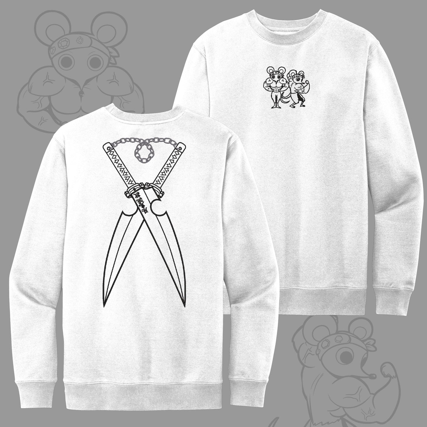 The God of Flashiness Embroidered Crewneck/Hoodie