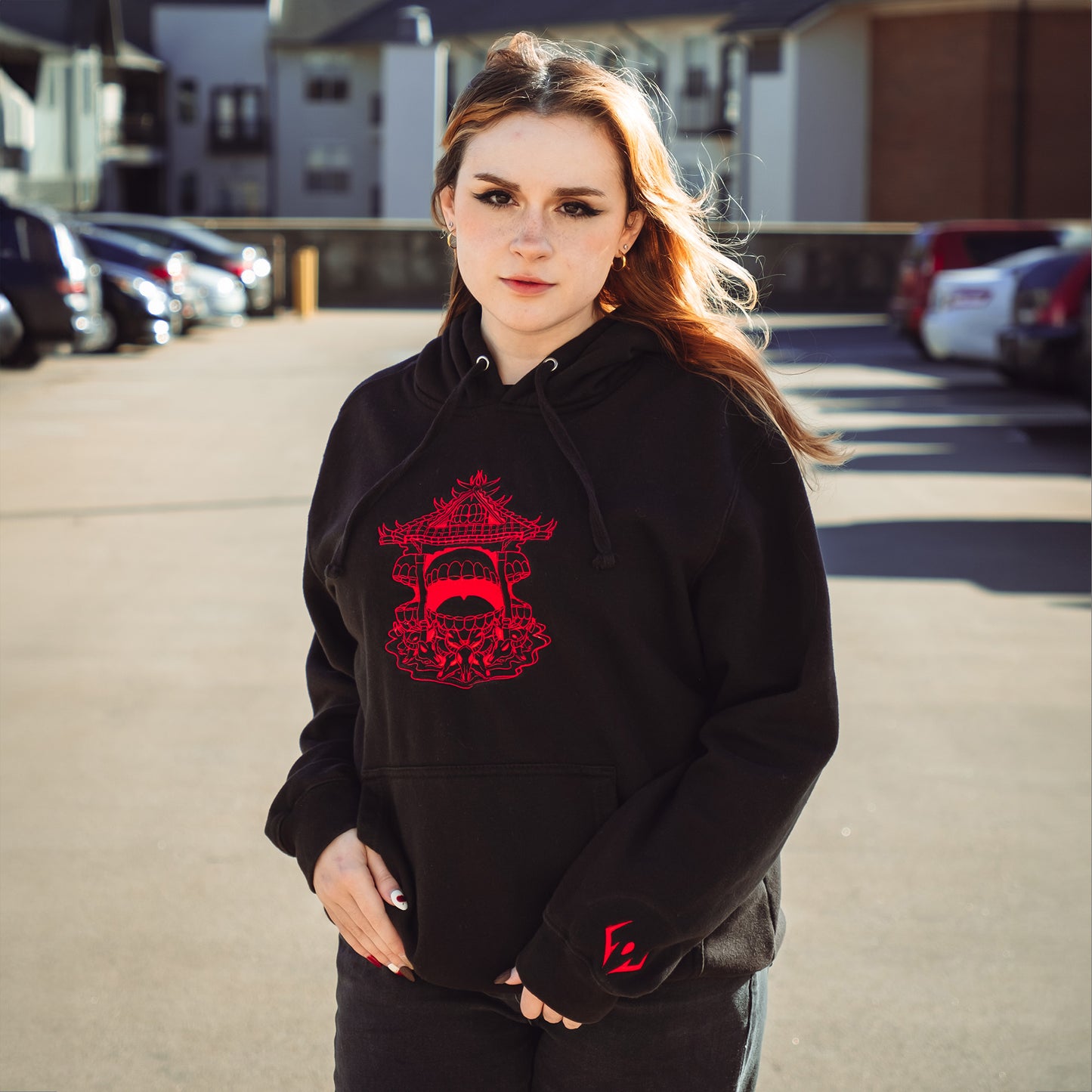 Malevolent Shrine Embroidered Hoodie Sweatshirt Maidasu